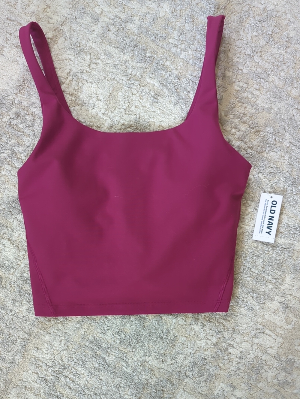 NWT Old Navy Magenta Square-Neck Crop Tank Size XS
